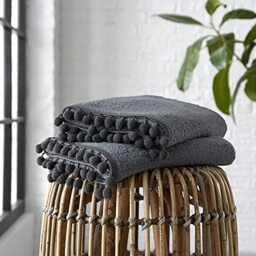 GC GAVENO CAVAILIA 550 GSM Hand OR Bath Towel OR Bath Sheet, 100% Egytian Cotton Quick Dry Towel Set, Charcoal, 70X120, Pack of 2 Bath Towel, 552352