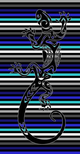 Miracle Home. Beach Towel Egyptian Cotton Salamander Blue, 80% Cotton, 20% Polyester, 90 x 165. 12063