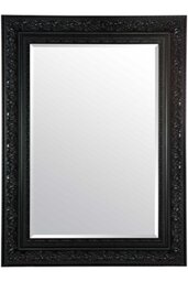3ft10 x 2ft10 (117x87cm) Antique Style Black Wall Mirror Rectangle Wall Mounted