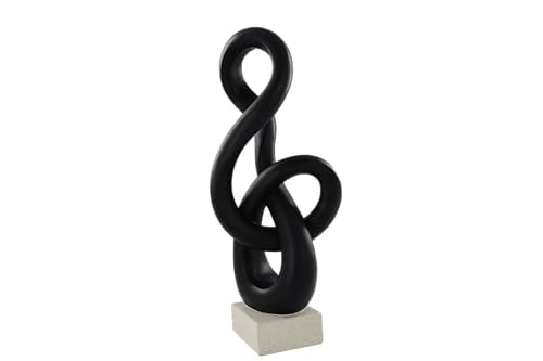"LAIKEARTS 16"" Modern Abstract Ribbon Decorative Sculpture, Knot Sculptures,Home Decor,Coffee Table Statues,Dining Living Room Desk Decor???Black???"