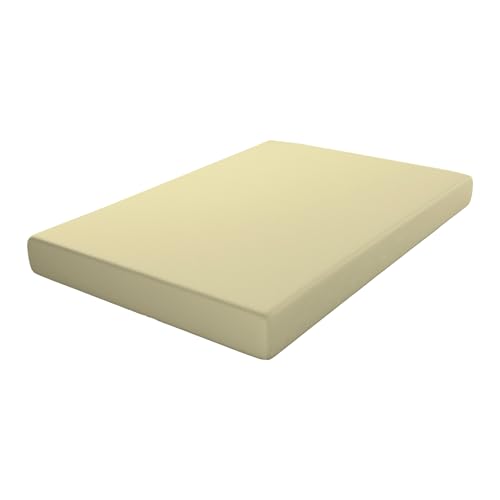 ECOMMERC3 - Extra Soft and Comfortable Fitted Sheet for 200 cm Bed - Fitted Sheet Yellow Made in Spain, Adjustable, Easy to Wash and Durable