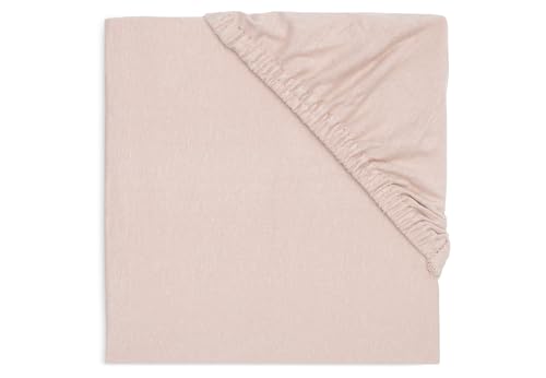 Jollein Jersey Fitted Sheet - Wild Rose - 70 x 140 cm - 100% Cotton - Fitted Sheet - Dusky Pink