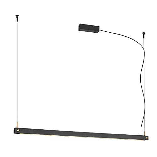 SLV Pendant Light NOYA PD Phase/Living Room lamp, Interior Lighting, Dining Room Drop Light, LED, Ceiling Light / 2700/3000K 32W 1861 / 2025lm Black dimmable 115 Degrees
