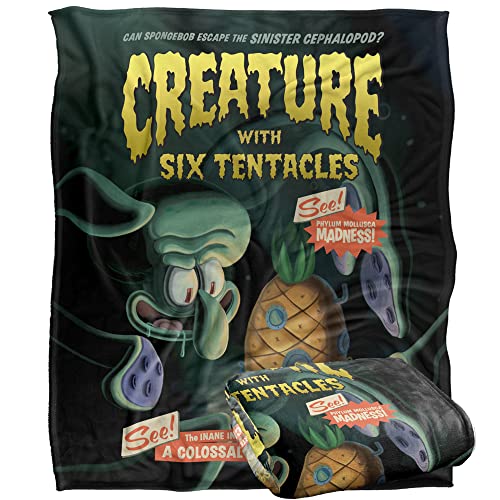 Spongebob Creature With Six Tentacles Silky Touch Super Soft Throw Blanket 152 X 127 Cm