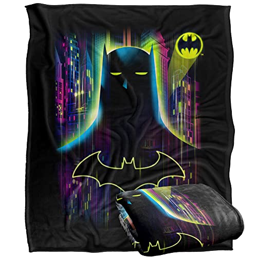 BATMAN Knight Lights Officially Licensed Silky Touch Super Soft Throw Blanket 152 x 127 cm