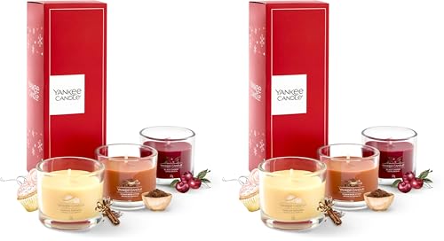 Yankee Candle Scented Candles Gift Set - 3 Scented Mini Filled Votive Candles - Soy Blend Wax Mix - Perfect for Women (Pack of 2)