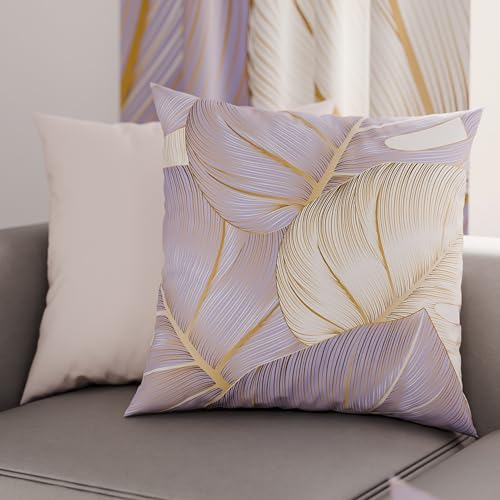 PETTI Artigiani Italiani - Pair of Pillow Cases 30 x 30 cm in Microfibre, Cushions for Bedroom Furniture, Sofa, Living Room, Set of 2 Cushion Covers, Tropical Lilac O Pillowcase, 100% Made in Italy