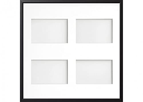 Frame Company Drayton Multi Aperture Photo Frame, Black, 40x40cm for 6x4 inch (x4)