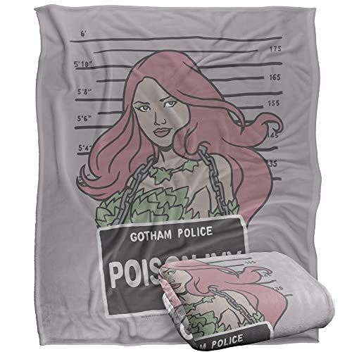 BATMAN Blanket, 152 x 127 cm The Poison Ivy Mugshot Silky Touch Super Soft Throw Blanket