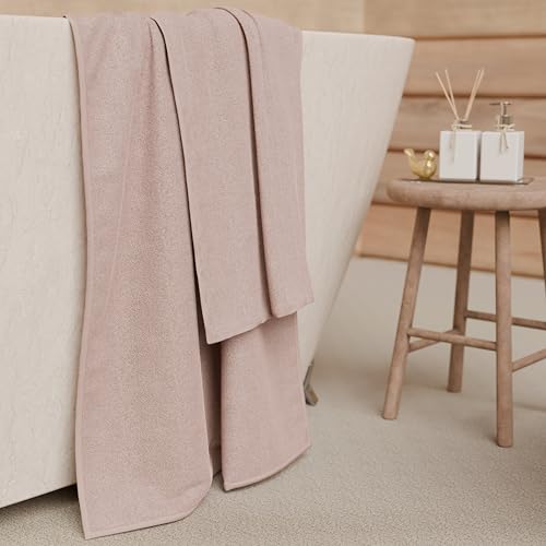 PETTI Artigiani Italiani - 100% Cotton Terry Bath Towels, 1+1 Towel Set, 2 Pieces 1 Face Towel and 1 Hand Towel, Powder Towels