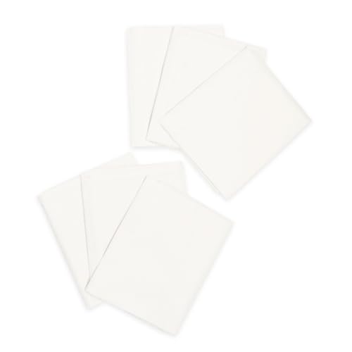 Ti TIN - Cot Bed Sheets Pack of 6 - 100% White Cotton - 53 x 132 cm
