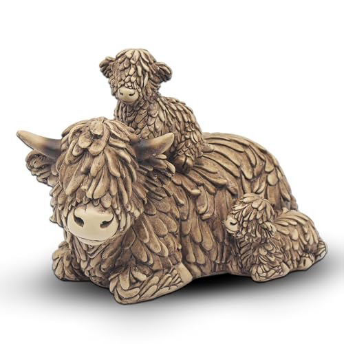 Lesser & Pavey Hughie Highland Cow Decor Figurine - Country Theme, Fine Detailing, Freestanding Display, Attractive Accent, Ideal for Home and Office Decor, Thoughtful Gift