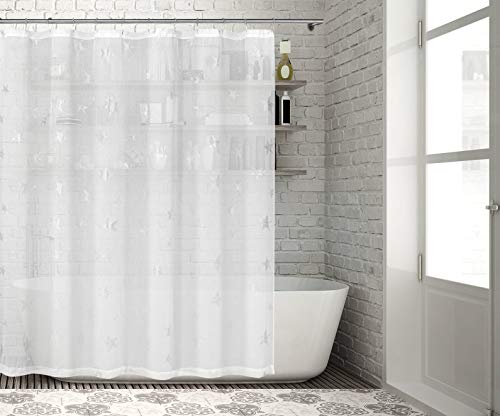 Lala + Bash Shower Curtain, White-Silver, 70x72
