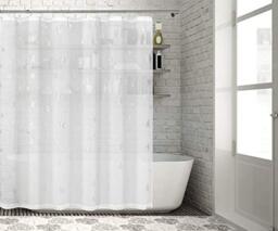 Lala + Bash Shower Curtain, White-Silver, 70x72