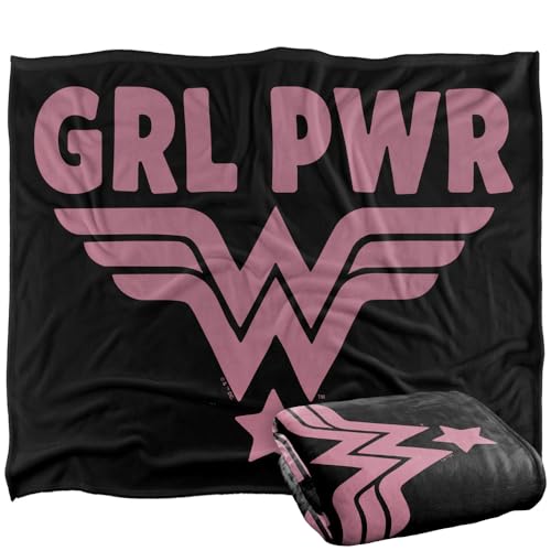 LOGOVISION Wonder Woman Girl Power Pink Silky Touch Super Soft Throw Blanket 152 X 127 Cm