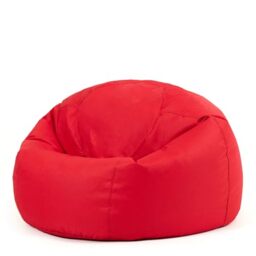 Bean Bag Bazaar Hi-Rest Outdoor Kids Bean Bag with Filling Included, Red