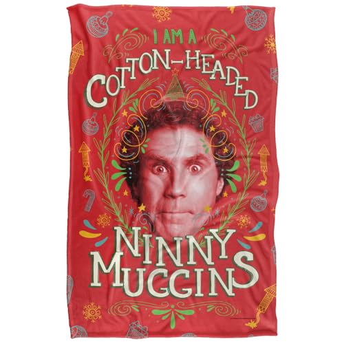 LOGOVISION Elf Cotton Headed Ninny Muggins Silky Touch Super Soft Throw Blanket 91 x 147 Cm