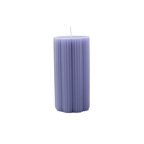 Villeroy & Boch – Fleur Gifts Pillar Candle, Dimensions: Approx. 7.5 × 15 cm, Blue, Decorative Candle with a Floral Design, Wax (Paraffin)