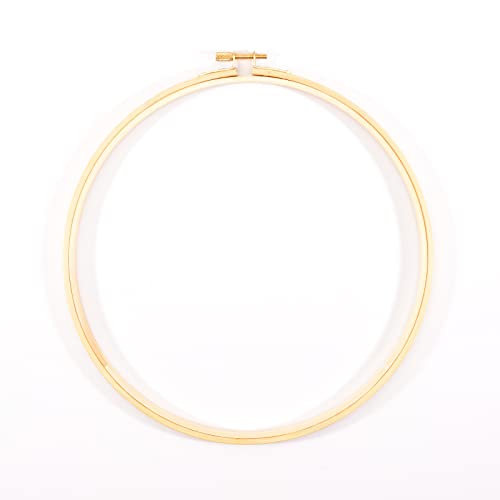 Vaessen Creative Bamboo Embroidery for Crafts, Dream Catcher, Cross Stitch Frame, Macrame Wall Hanging, Crochet Hoop, Bohemian Decor, Natural, ?? 25 cm