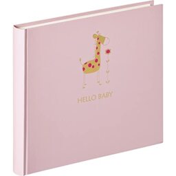 walther Design Photo Album Pink 28 x 25 cm Baby Album with Embossing, Baby Animal UK-148-R