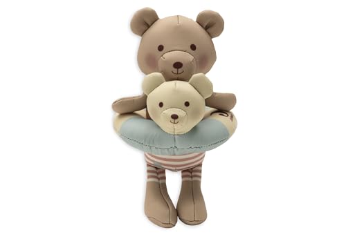 Jollein Bath Doll Baby - Teddy Bear - Floating Bath Doll with Removable Swim Ring - Bath Toy - Water Play Toy - Easy to Clean
