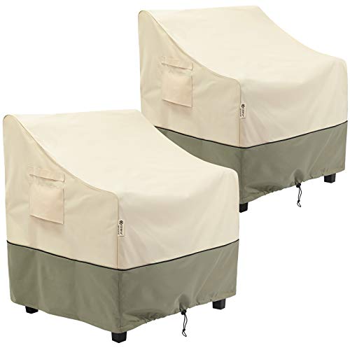 COSFLY Outdoor Furniture Patio Chair Covers Waterproof, Lounge Deep Seat Cover, Lawn Furnitures Covers Fits up to 36W x 37D x 36H inches(2 Pack)