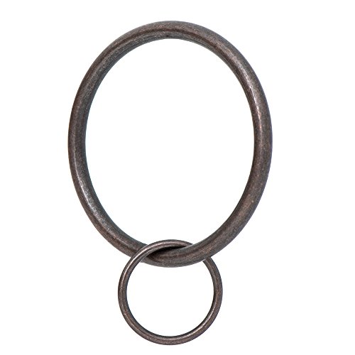 "Ivilon Drapery Eyelet Curtain Rings - 2"" Ring Loop for Hook Pins, Set of 14 - Oil Rubbed Bronze (ORB)"