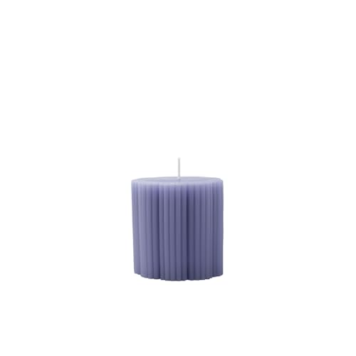 Villeroy & Boch – Fleur Gifts Pillar Candle, Dimensions: Approx. 7.5 × 7.5 cm, Blue, Decorative Candle with a Floral Look, Colour-Intensive Wax (Paraffin)