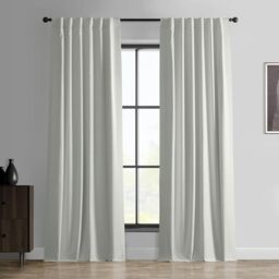 HPD Half Price Drapes Essential Solid Blackout Curtains for Bedroom 108 Inches Long (1 Panel) Thermal Insulated Blackout Curtains for Living Room Rod Pocket Window Curtains, 50W x 108L, Warm White