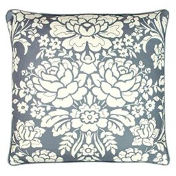 Paoletti Melrose Cushion Cover, Polyester, Slate Blue