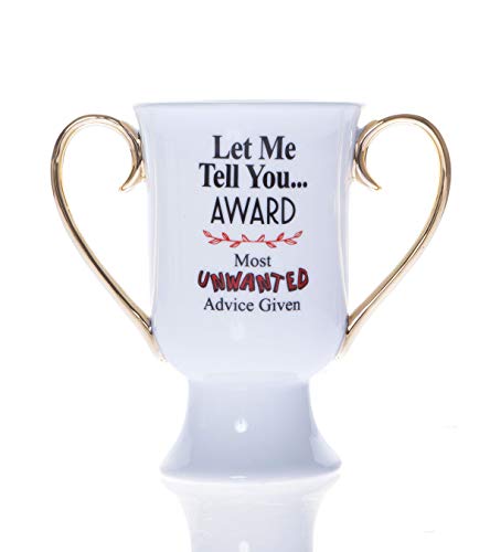 Boxer Gifts MU3096 Unwanted Advice Award Novelty Trophy Mug - Funny Birthday Christmas Secret Santa Gift for Friends Colleagues Mum Dad, Ceramic, 10 Fluid_Ounces