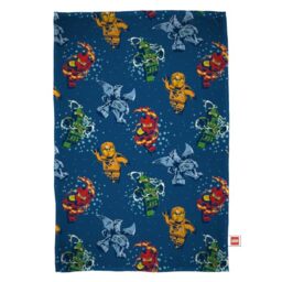 Lego Ninjago Officially Licenced Fleece Blanket - Super Soft Warm Fleece - Blue Smash Design - Perfect For Home, Sleepovers & Camping - 100 x 150 cm