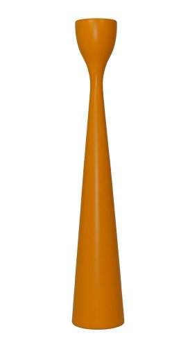 mover Rolf L Wooden Candlestick, Orange, 38 cm