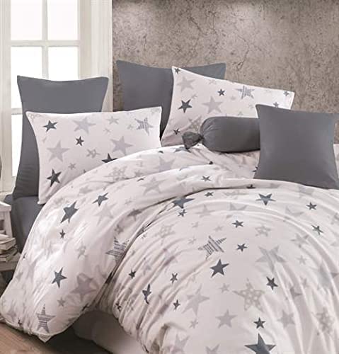 Bonateks, Single Ranforce duvet cover set, 100% cotton, duvet cover: 160 x 220 cm, fitted sheet: 160 x 240 cm, pillowcase: 50 x 70 cm (1 piece)