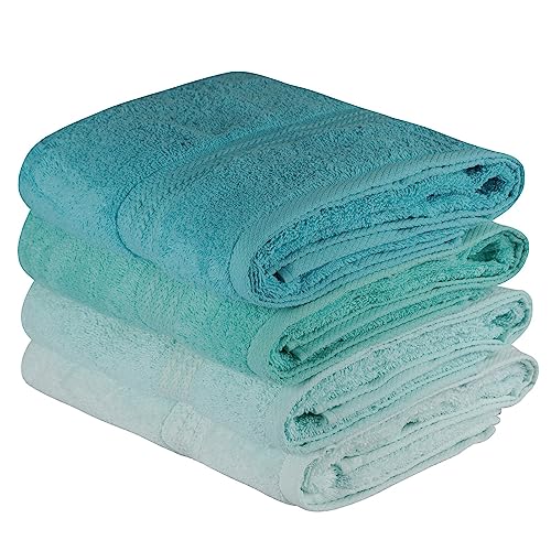 Well Home Bath Towel Set (4 Piece) Light Green and Mint Green