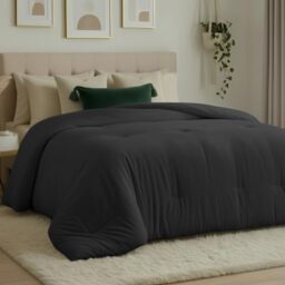 Utopia Bedding All Season Down Alternative Bed Comforter King Size Duvet Insert, Grey Comforter with Corner Tabs, Machine Washable