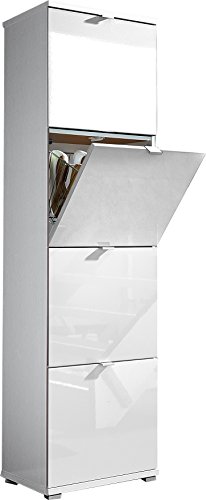 Shoe Storage 5-Piece Kit Germania Colorado 8482-84 in White, 53 x 174 x 30 cm (LxHxW)