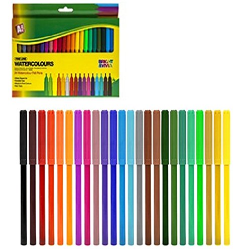PMS 24PC PACK ASST COLOUR WATER COLOUR PENS IN WINDOW BOX