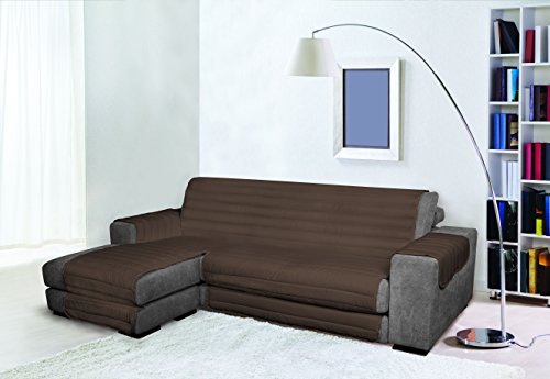 Italian Bed Linen Trendy Doubleface Sofa Cover, Brown 290cm, 100% microfiber,