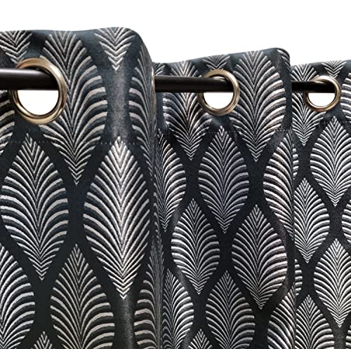 Atout Ciel Blackout Curtain with Eyelets 140 x 240 cm Navy Ready to Hang