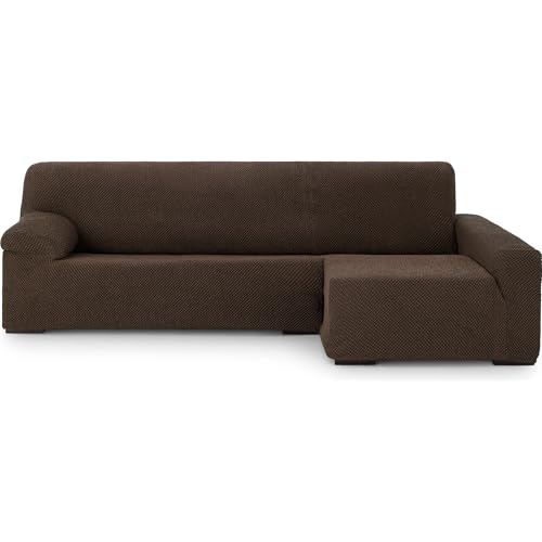 ECOMMERC3 Chaiselong - Universal and Versatile Long Right Arm Sofa Cover - Chaiselong Brown Protector Easy to Install for Back, Seat and Arms