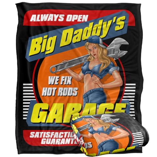 Jq Licensing - James Piazza Big Daddy'S Garage Silky Touch Super Soft Throw Blanket 152 X 127 Cm