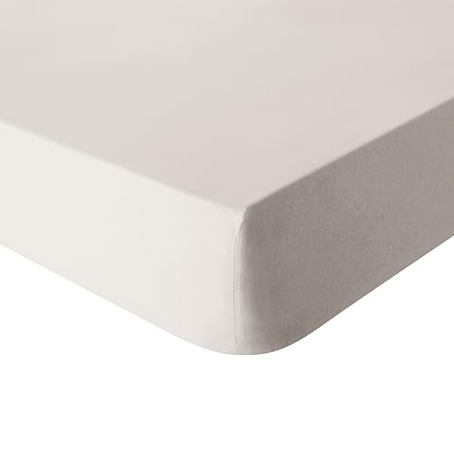 ESSIX Fitted Sheet, Cotton, Cream, 140x200 cm