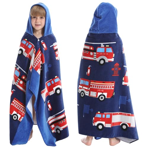 Kids Hooded Bath Beach Towel Girls Boys Swim Pool Cover Up Super Absorbent Cute Cartoon Animal Full Vitality
