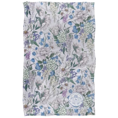 Bridgerton Lady In Silver Floral Blanket Super Soft To Touch Silky 91 X 147 Cm