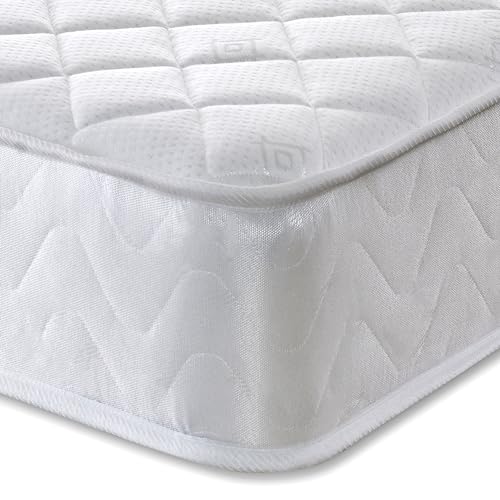eXtreme comfort ltd Cooltouch Plus Essentials 2ft6 x 5ft9 Shorty Mattress 75 x 175cm 18cm Deep Bonnell Open Coil Spring with Foam Comfort Layer - Soft Comfort. UK Made, Rolled & Boxed