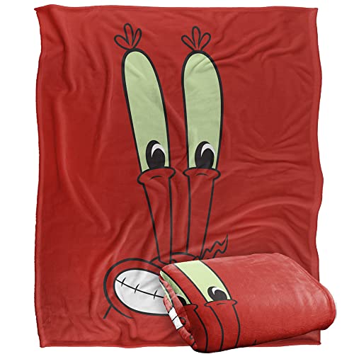 Spongebob Mr. Krab Face Silky Touch Super Soft Throw Blanket 152 X 127 cm, White