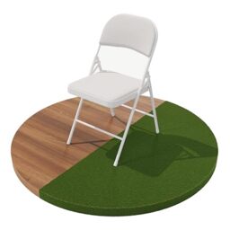 Build Rapido Folding Chair � Padded Metal Chair with Cushioned Seat, Foldable Steel Frame � Indoor Outdoor Guest Seating (White)