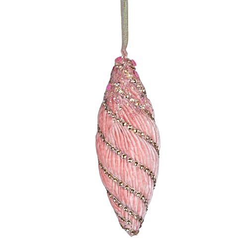 Baby Pink Nut Bauble 15cm - Christmas Tree Hanging Decorations Festive Decorative Ornaments Fairy Tale Themed Xmas Tree Pendant