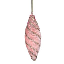 Baby Pink Nut Bauble 15cm - Christmas Tree Hanging Decorations Festive Decorative Ornaments Fairy Tale Themed Xmas Tree Pendant